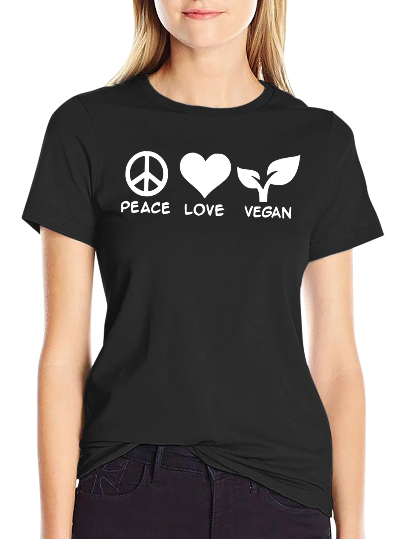 Peace Love Vegan T-Shirt - Unisex