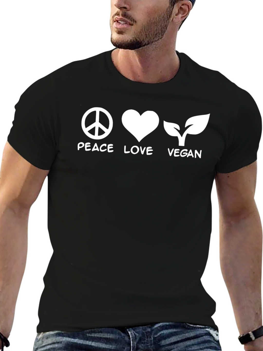 Peace Love Vegan T-Shirt - Unisex