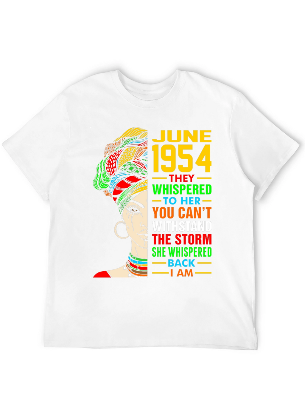 June 1954 Black Queen T-Shirt - Empowering Birthday Gift