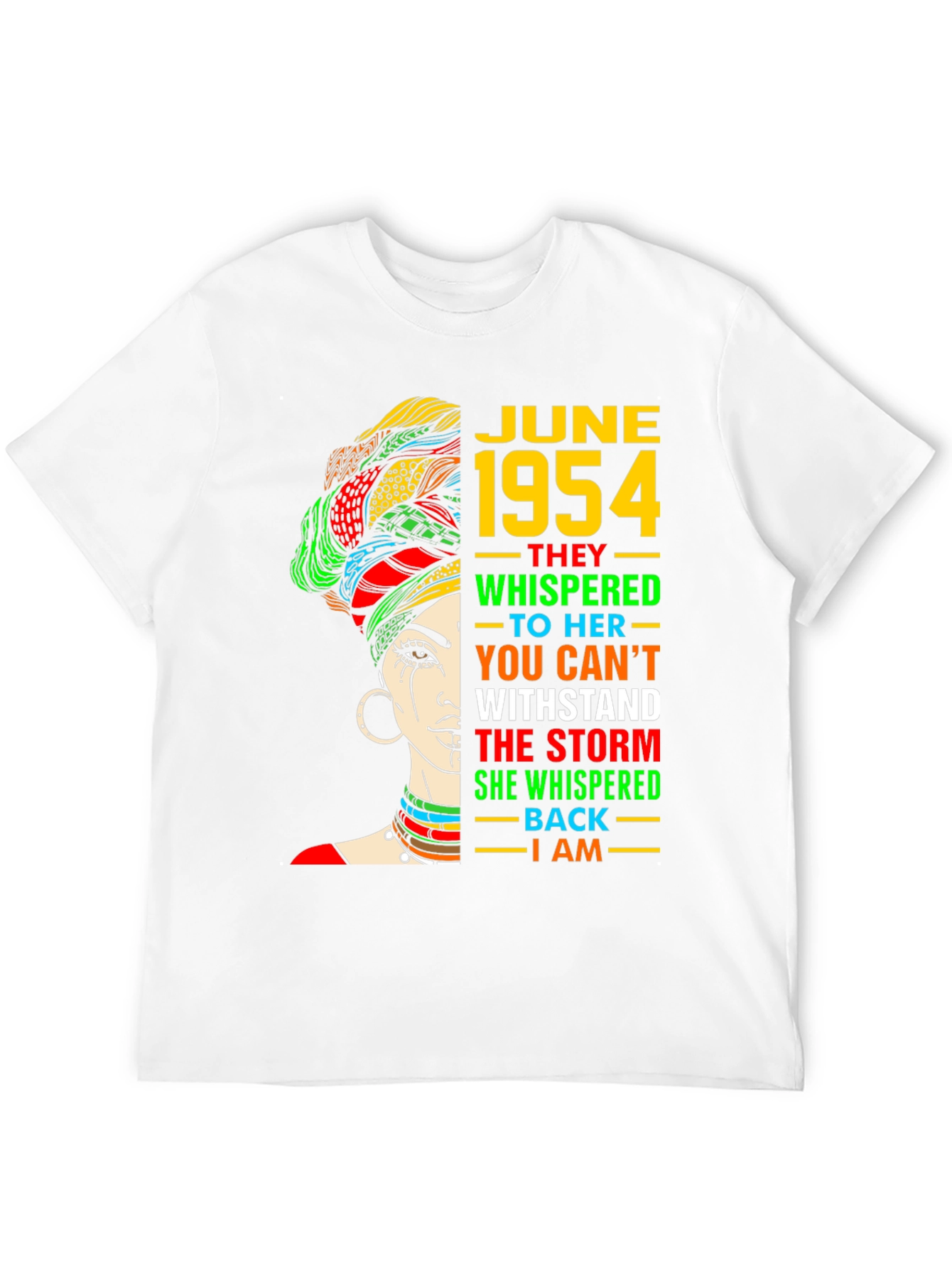 June 1954 Black Queen T-Shirt - Empowering Birthday Gift