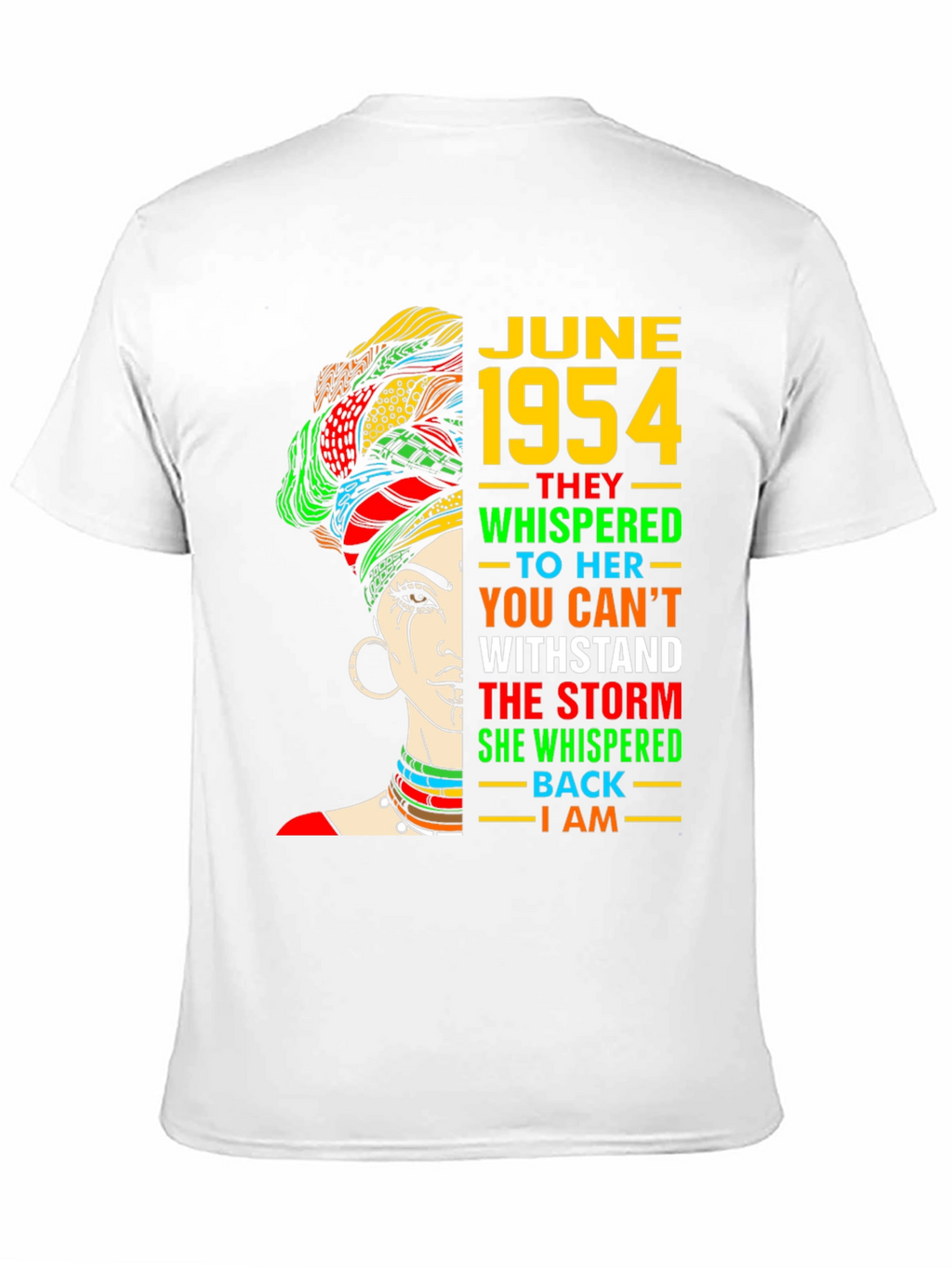 June 1954 Black Queen T-Shirt - Empowering Birthday Gift