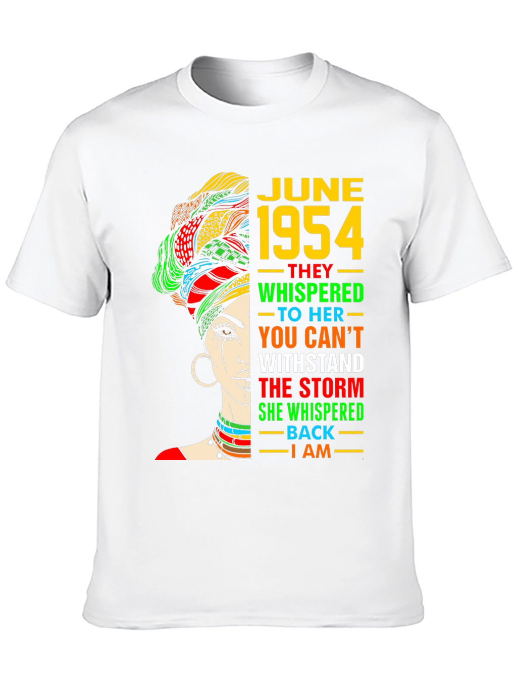 June 1954 Black Queen T-Shirt - Empowering Birthday Gift