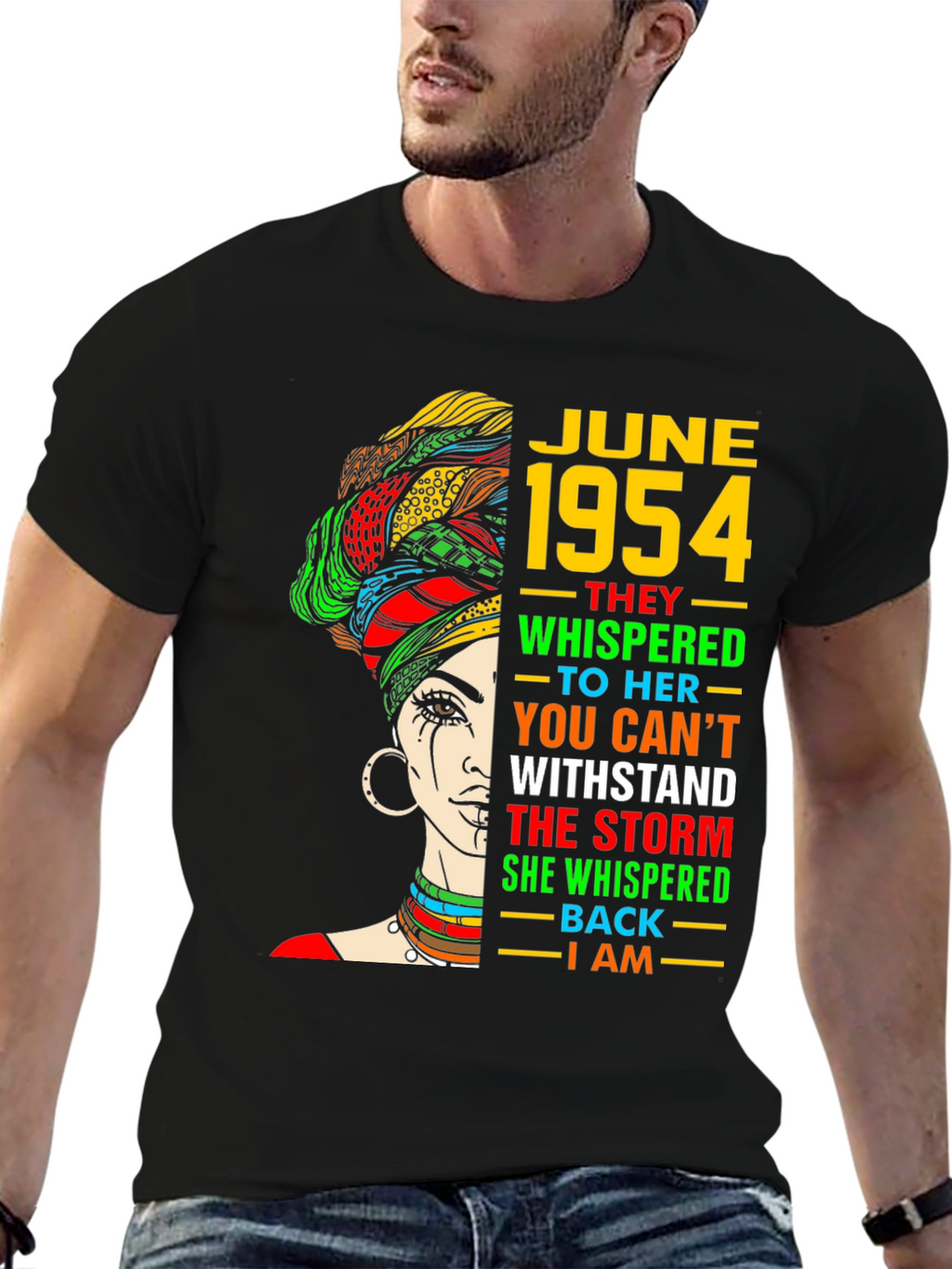 June 1954 Black Queen T-Shirt - Empowering Birthday Gift
