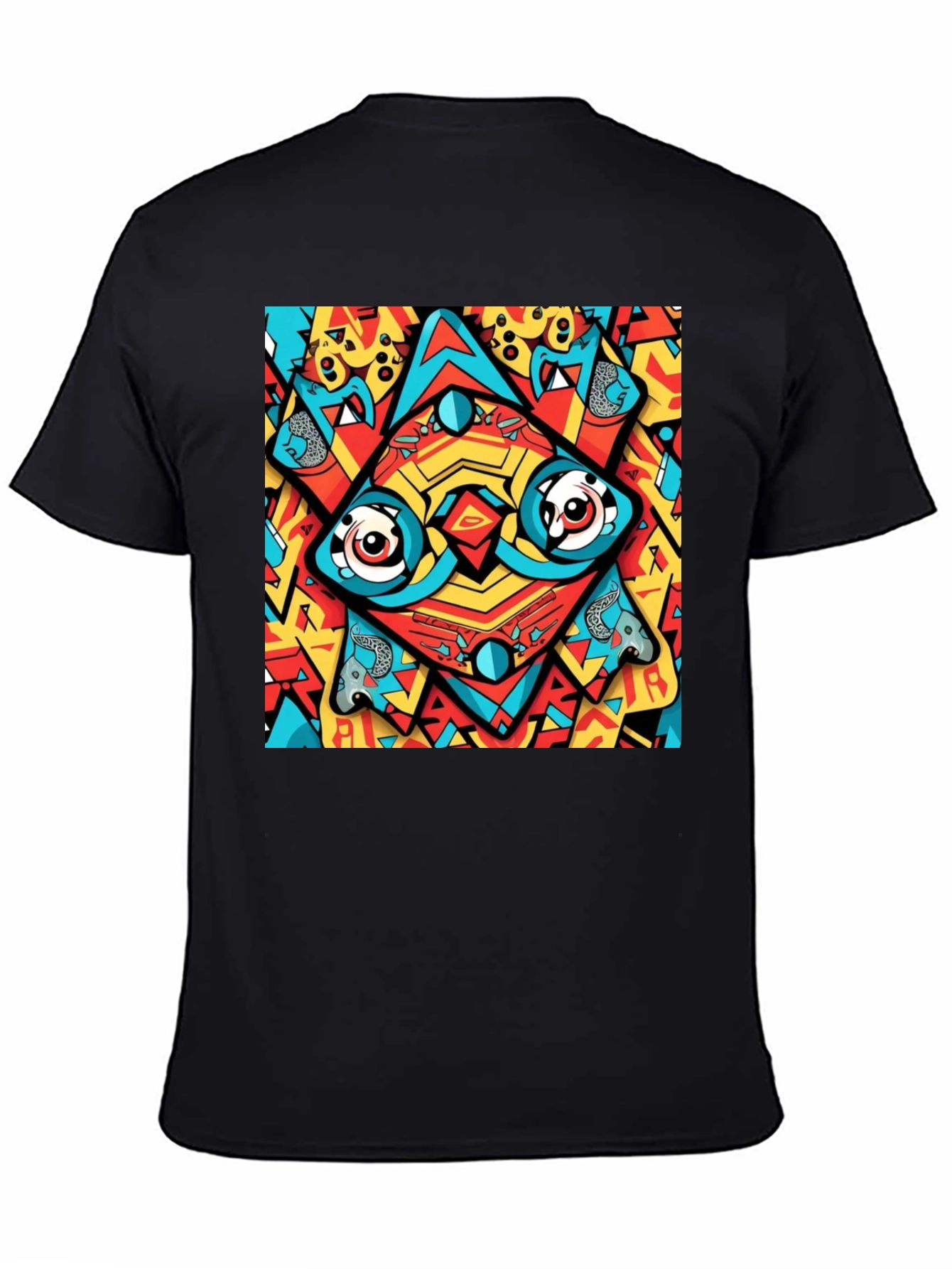 Abstract Eye Design Black T-Shirt
