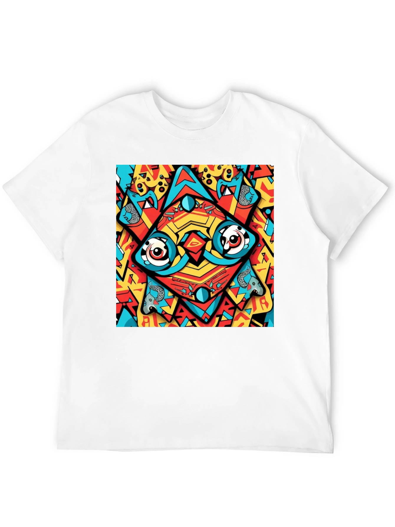 Abstract Eye Design Black T-Shirt