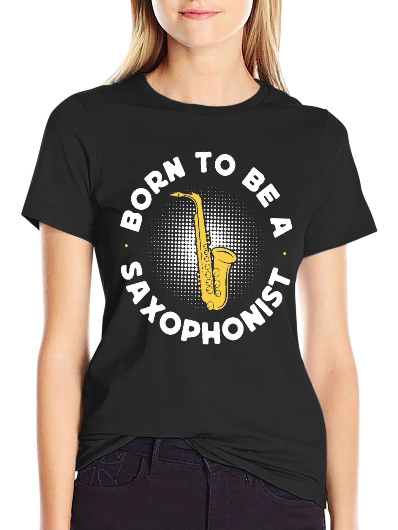 Born to Be a Saxophonist Black T-Shirt