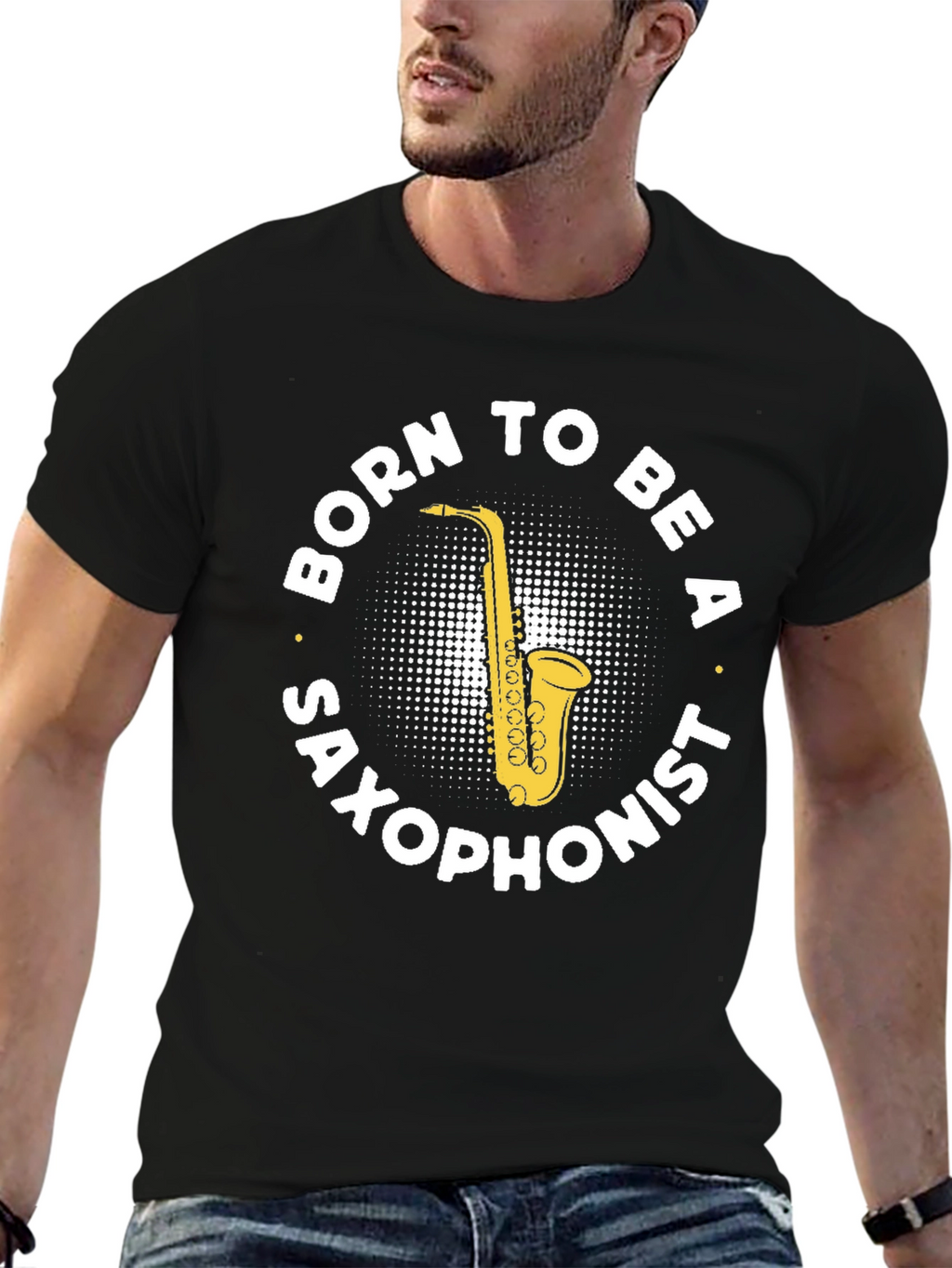 Born to Be a Saxophonist Black T-Shirt
