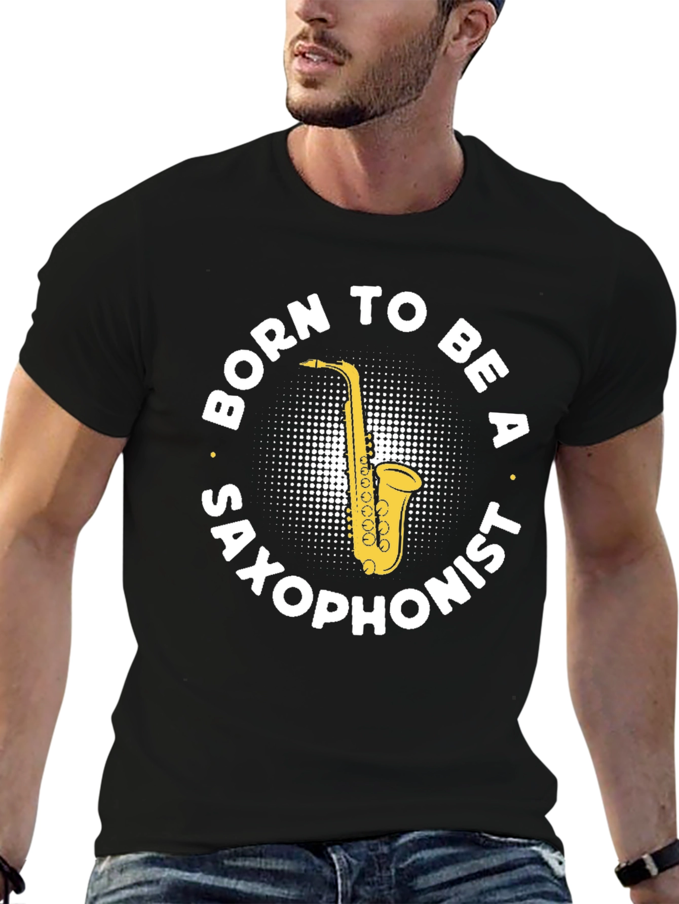 Born to Be a Saxophonist Black T-Shirt