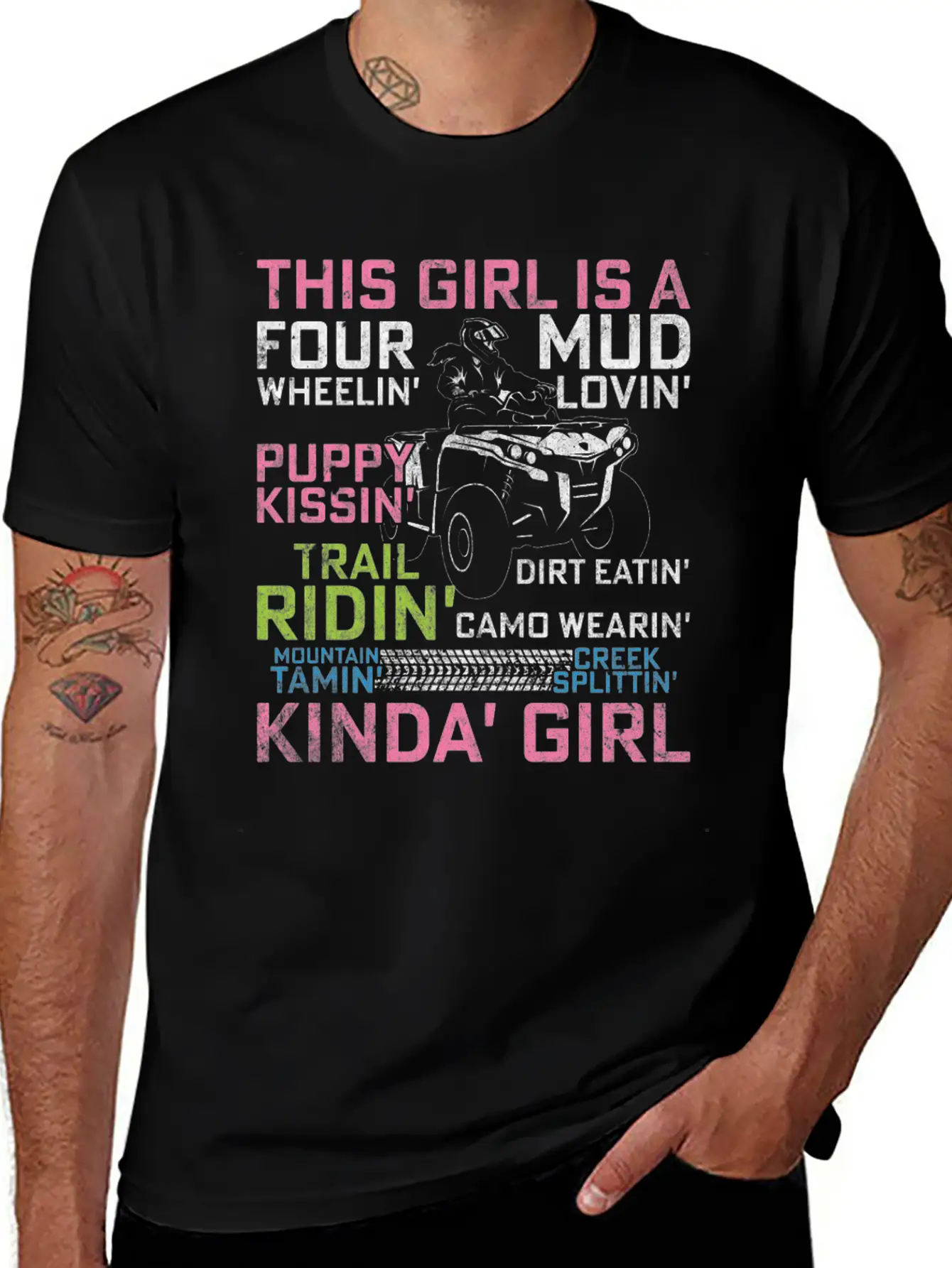 Quad Princess ATV 4 Wheeler Quad Offroad Mud MX Gi Breathable Graphic T-Shirt – Perfect For Casual Days
