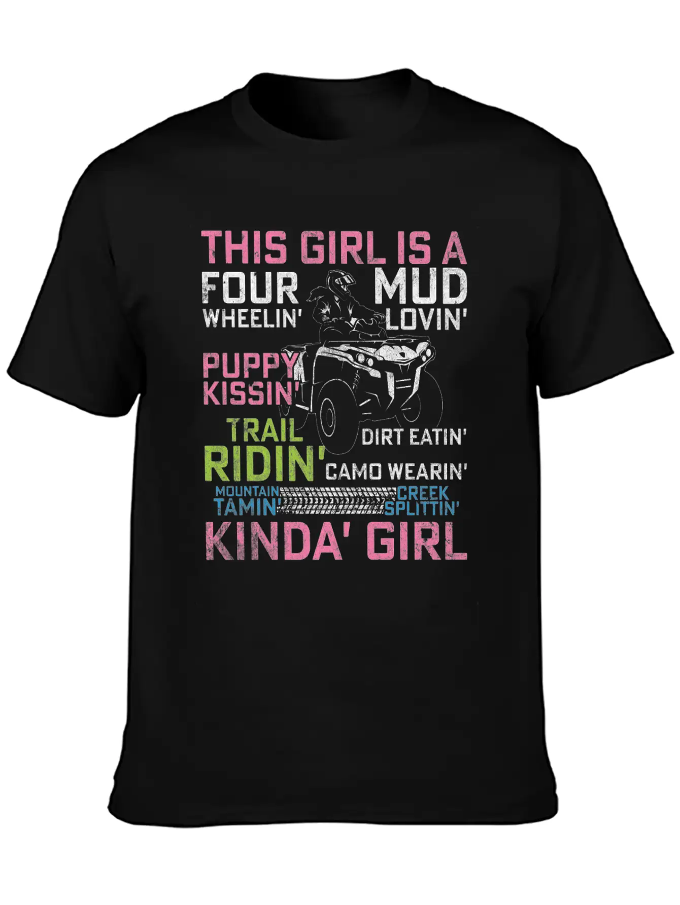 Quad Princess ATV 4 Wheeler Quad Offroad Mud MX Gi Breathable Graphic T-Shirt – Perfect For Casual Days