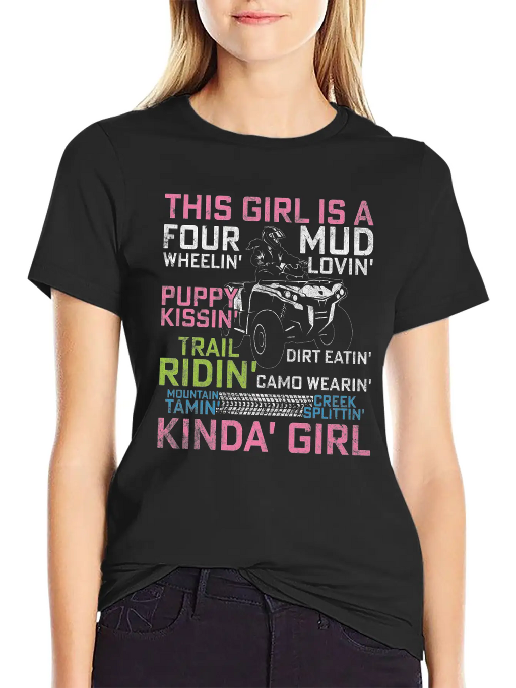 Quad Princess ATV 4 Wheeler Quad Offroad Mud MX Gi Breathable Graphic T-Shirt – Perfect For Casual Days