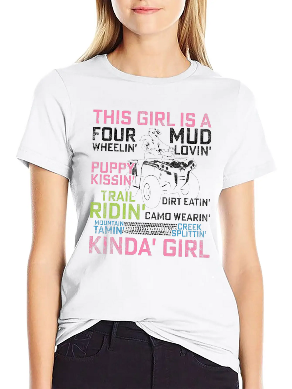 Quad Princess ATV 4 Wheeler Quad Offroad Mud MX Gi Breathable Graphic T-Shirt – Perfect For Casual Days