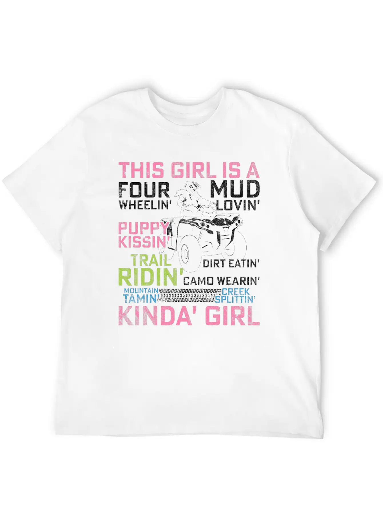 Quad Princess ATV 4 Wheeler Quad Offroad Mud MX Gi Breathable Graphic T-Shirt – Perfect For Casual Days