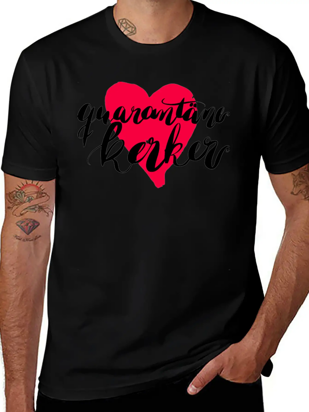 Quarantine Dungeon Watercolor Heart Basic Graphic T-Shirt – Daily Comfort In Soft Cotton