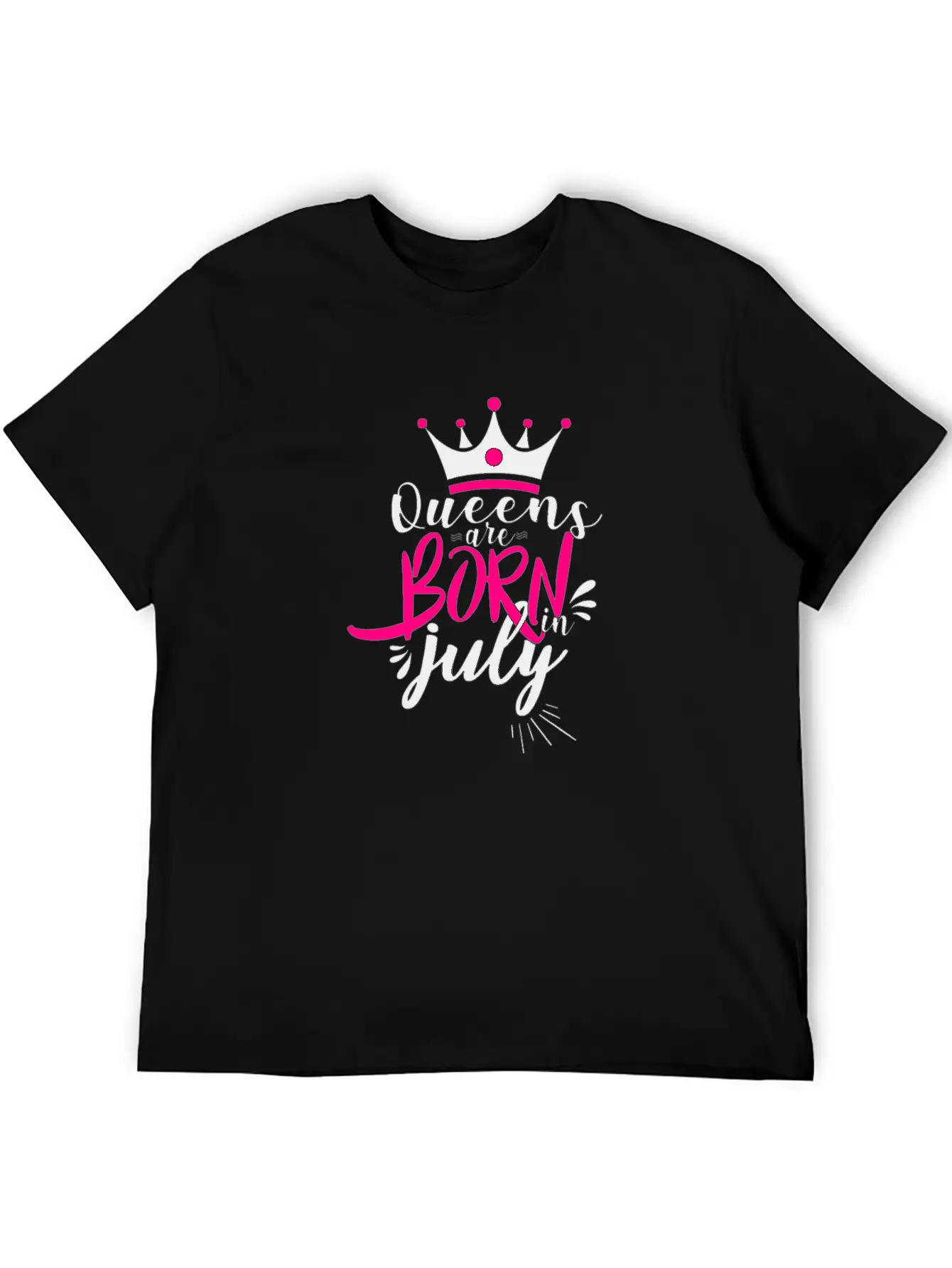 Queens Are Born In July For Light Breathable Soft Cotton T-Shirt – Timeless Casual Look