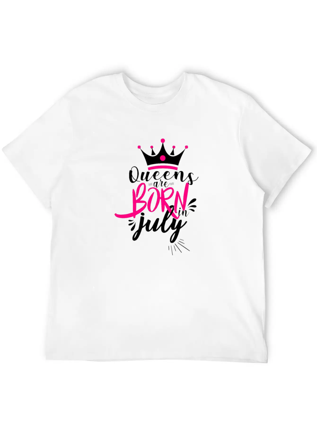 Queens Are Born In July For Light Breathable Soft Cotton T-Shirt – Timeless Casual Look