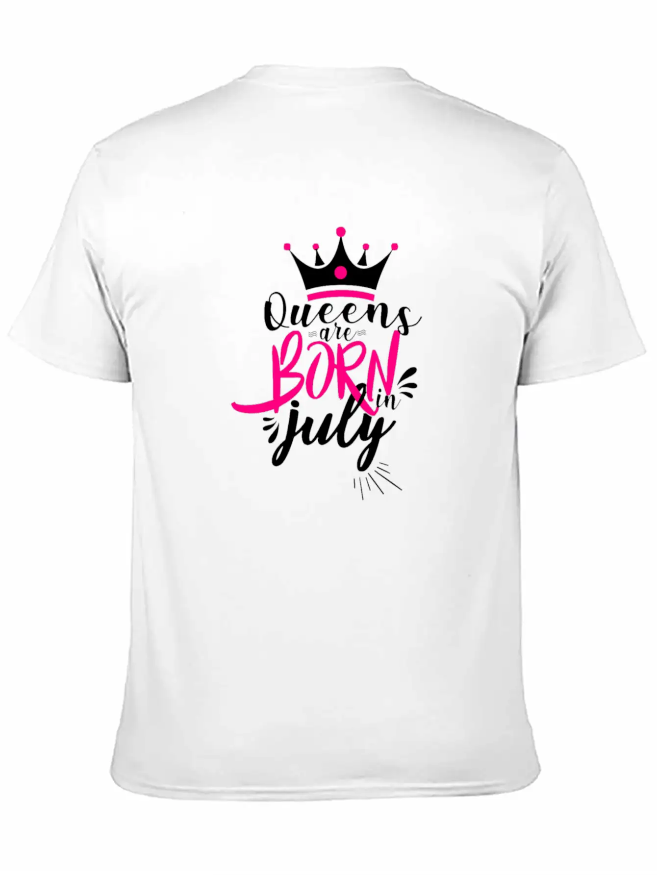 Queens Are Born In July For Light Breathable Soft Cotton T-Shirt – Timeless Casual Look
