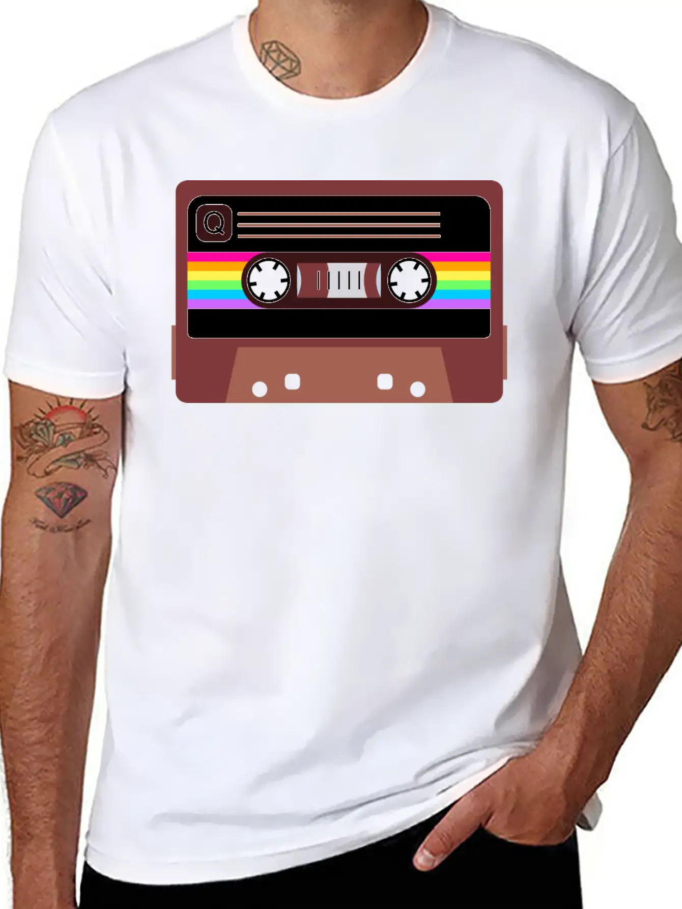 Queer Pride Mixtape Timeless Short Sleeve Tee – Comfy And Minimalist Design
