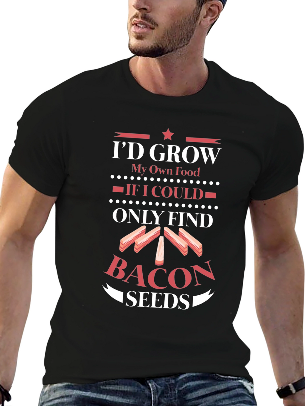 Funny Bacon Seeds Graphic Tee