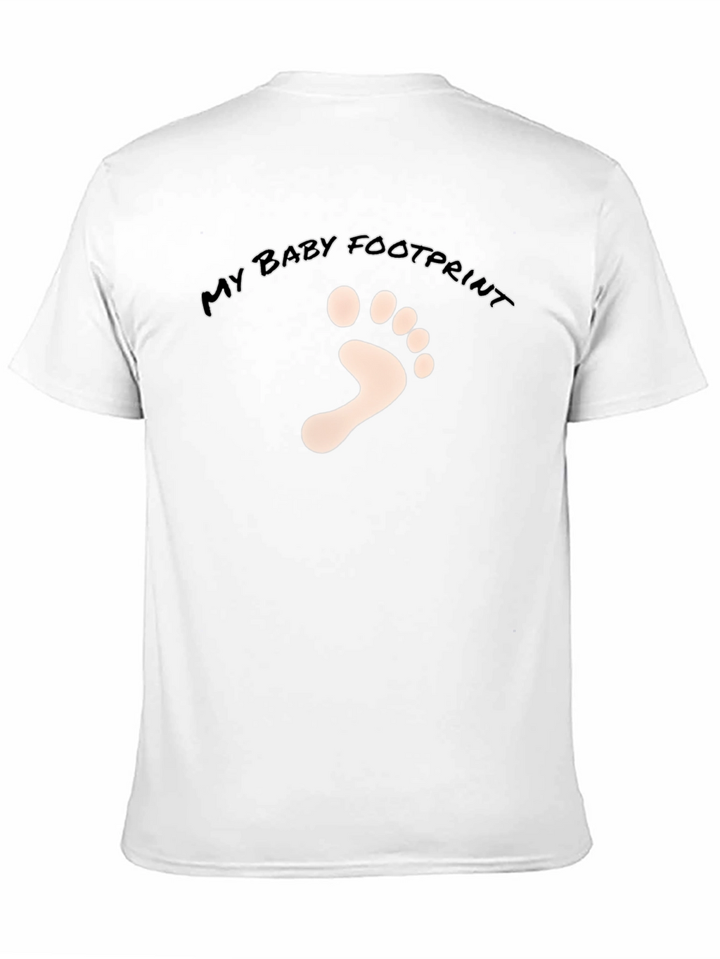 My Baby Footprint Black T-Shirt