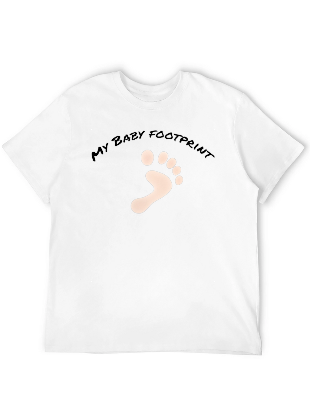 My Baby Footprint Black T-Shirt