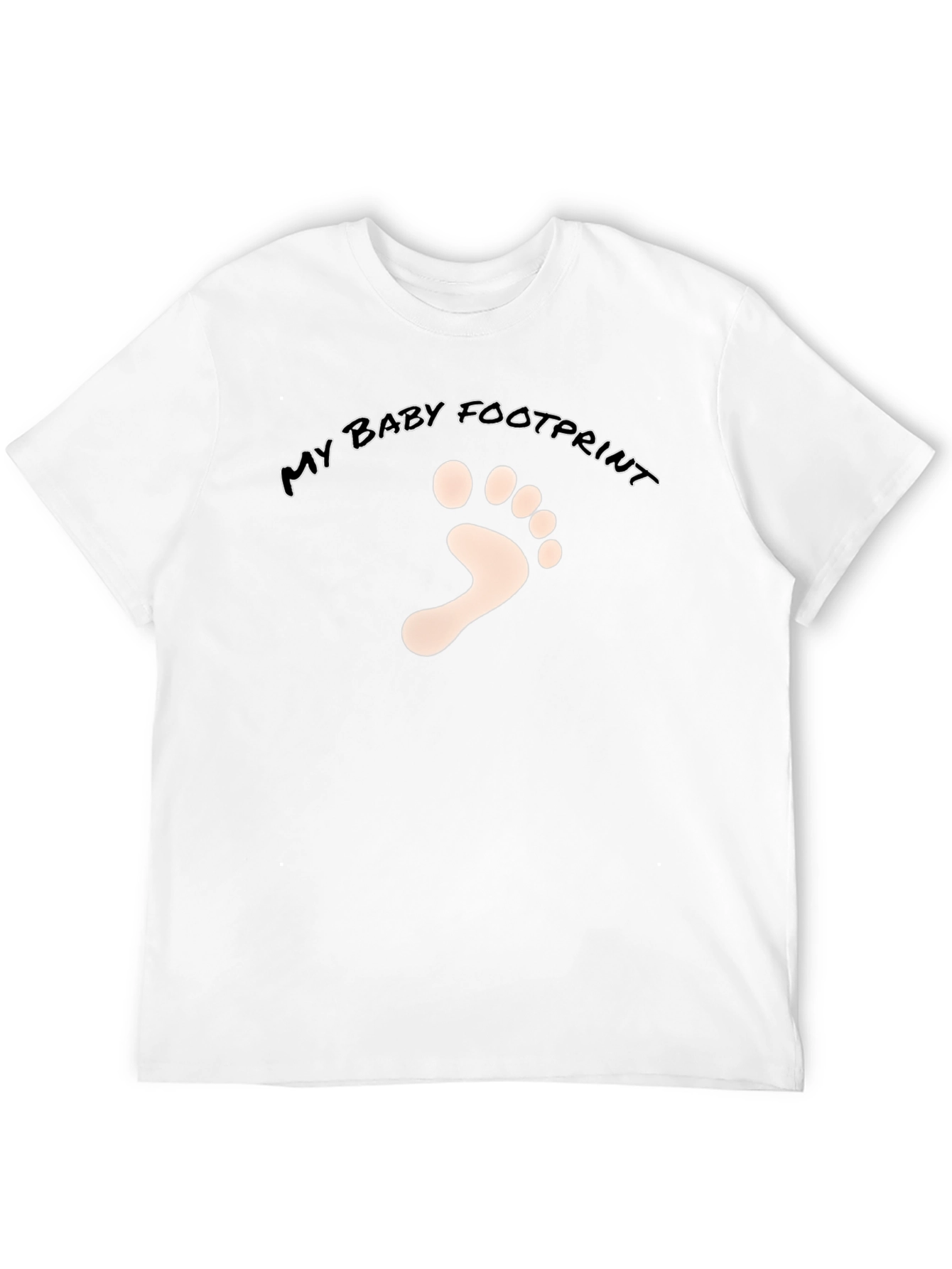 My Baby Footprint Black T-Shirt