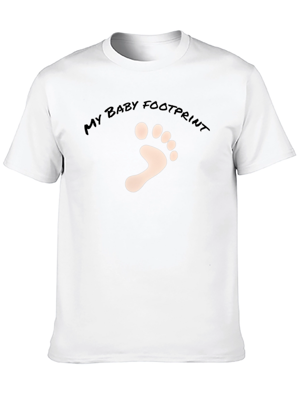 My Baby Footprint Black T-Shirt