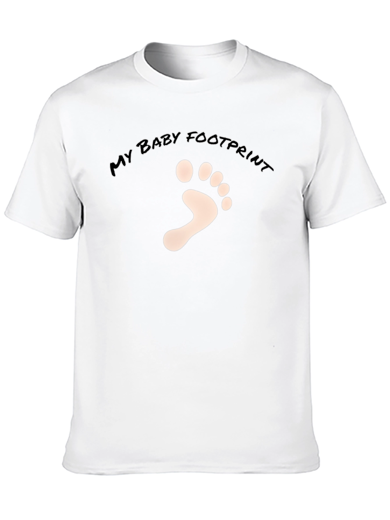 My Baby Footprint Black T-Shirt