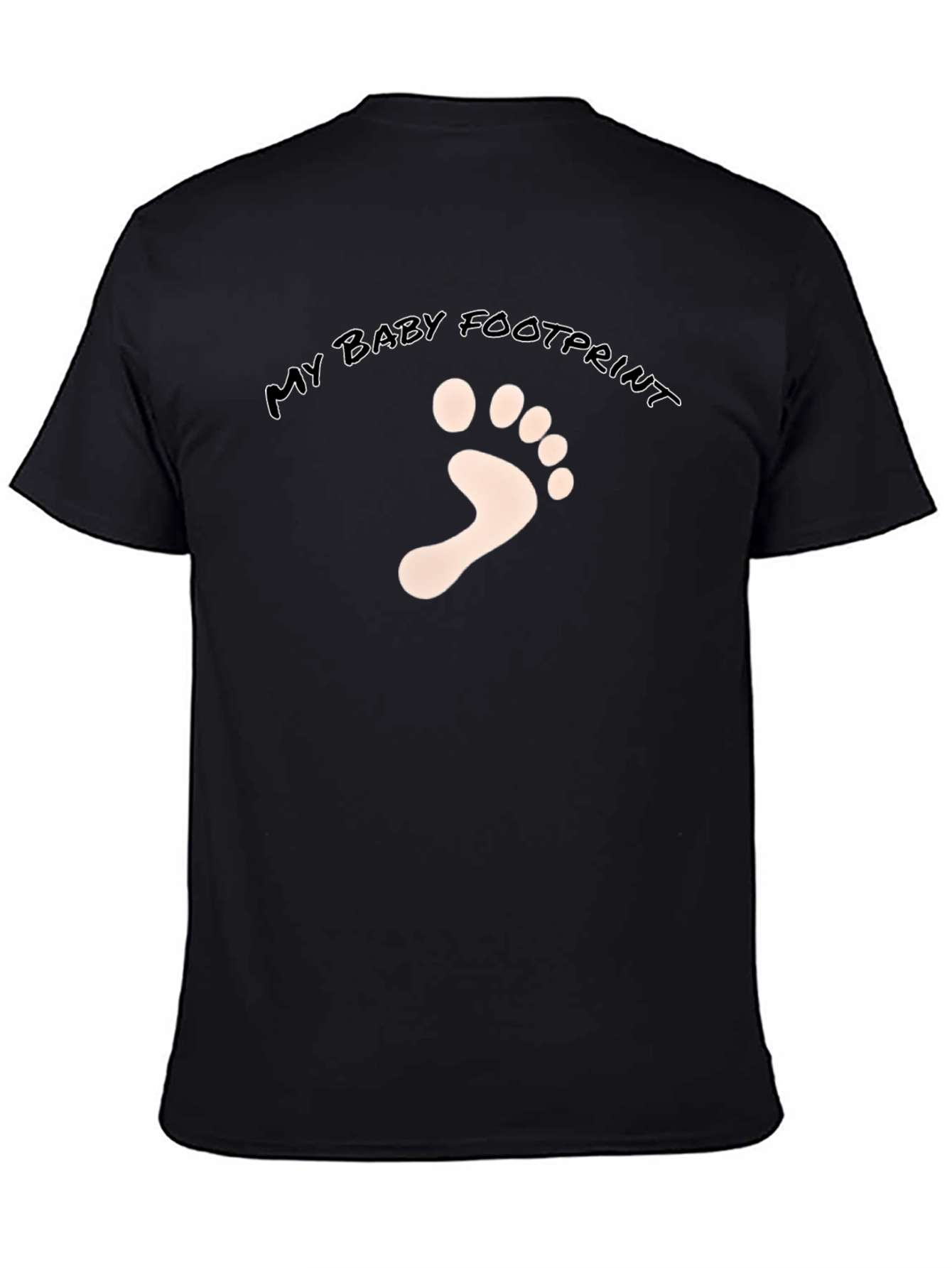 My Baby Footprint Black T-Shirt