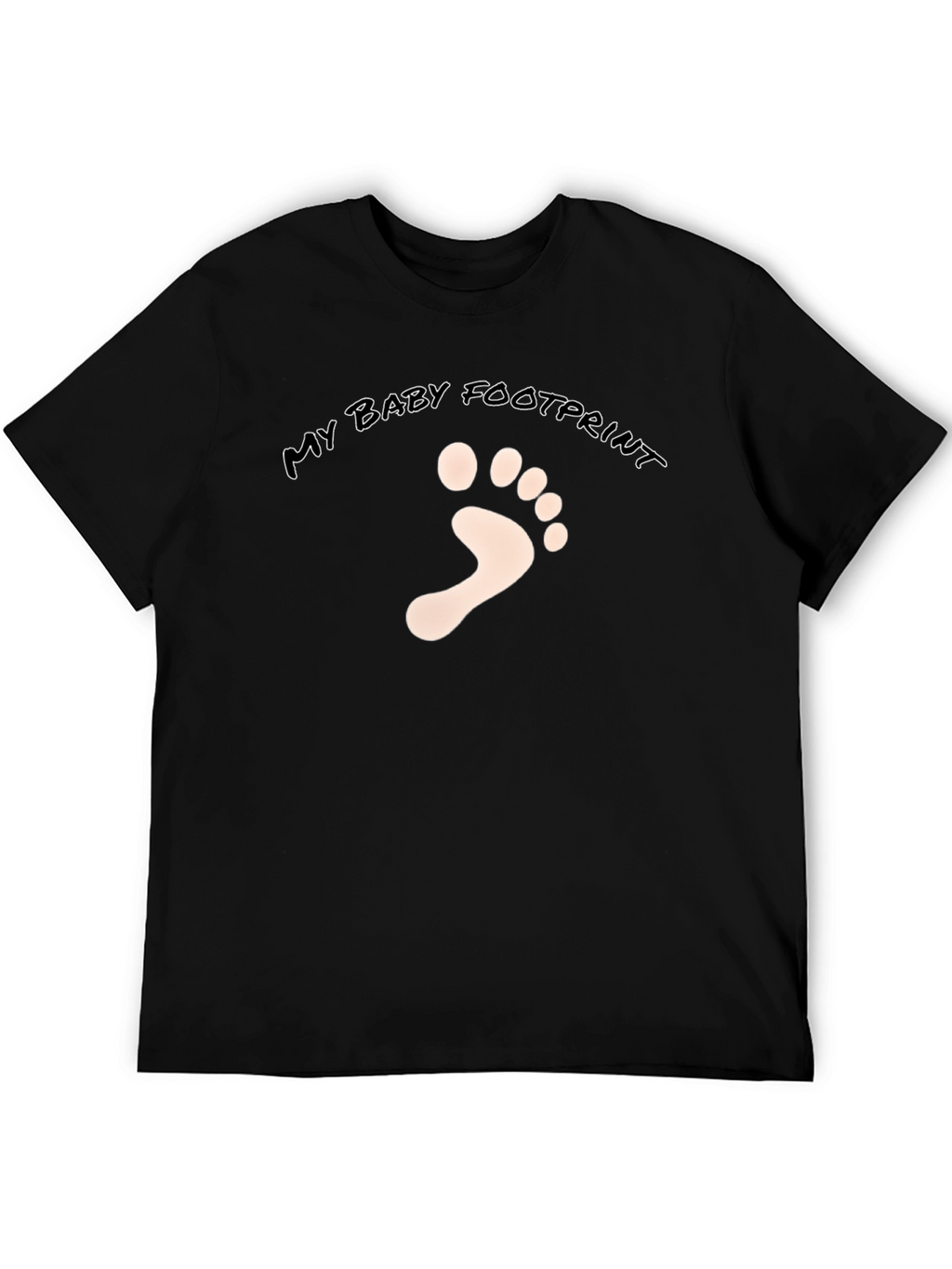 My Baby Footprint Black T-Shirt