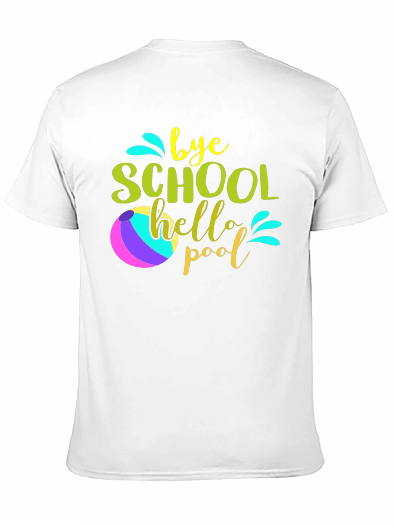 Bye School Hello Pool Graphic Tee - Summer Vacation Shirt