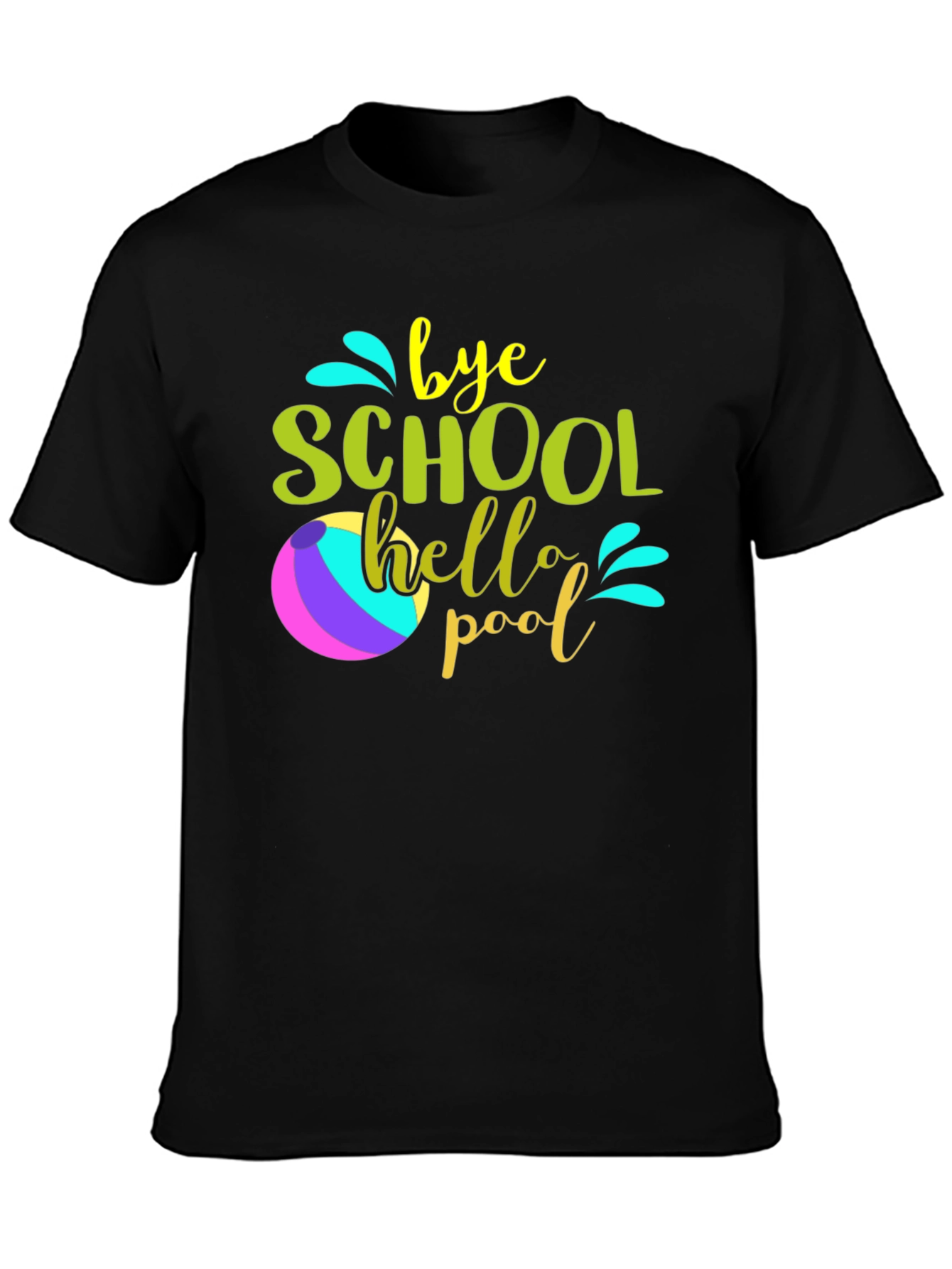 Bye School Hello Pool Graphic Tee - Summer Vacation Shirt