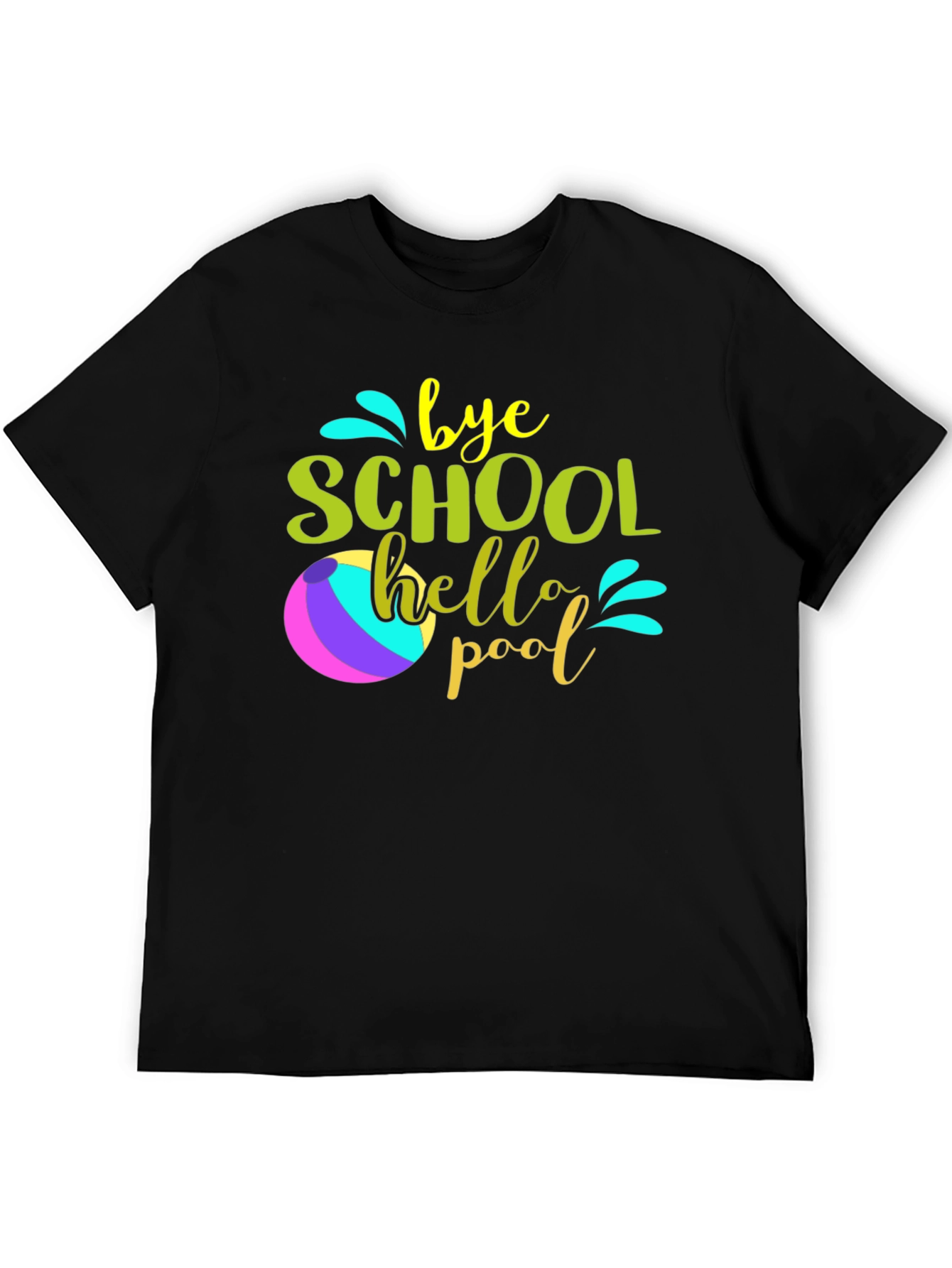 Bye School Hello Pool Graphic Tee - Summer Vacation Shirt