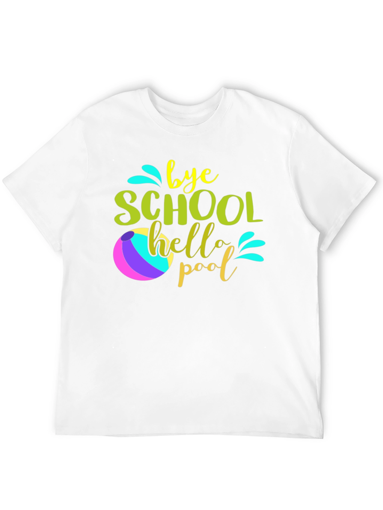 Bye School Hello Pool Graphic Tee - Summer Vacation Shirt