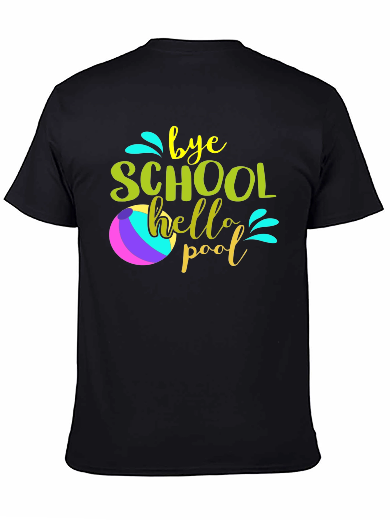 Bye School Hello Pool Graphic Tee - Summer Vacation Shirt