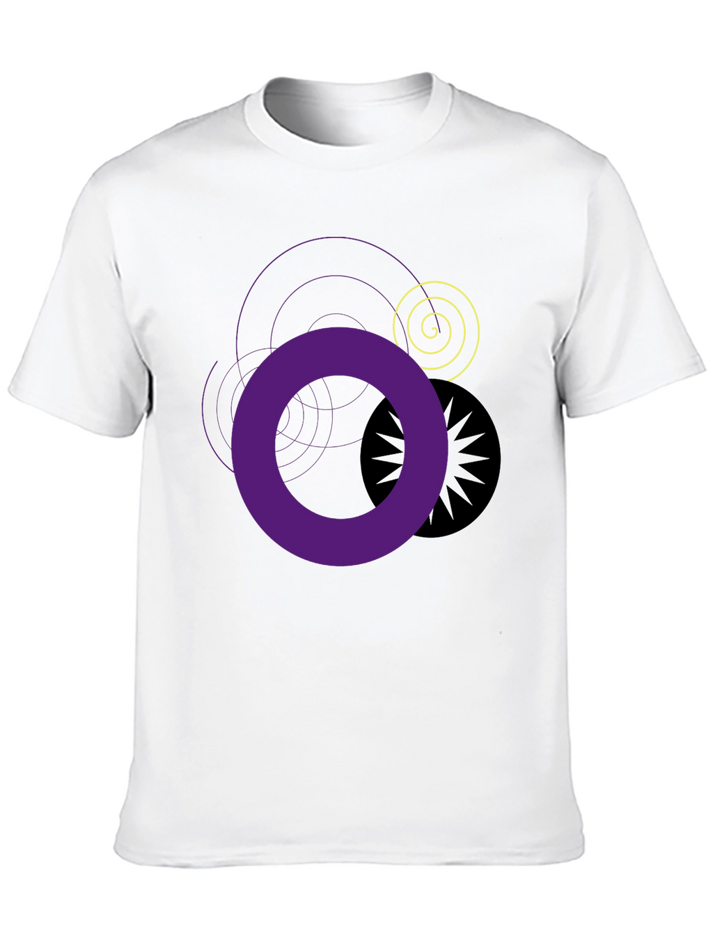 Abstract Graphic T-Shirt - Black