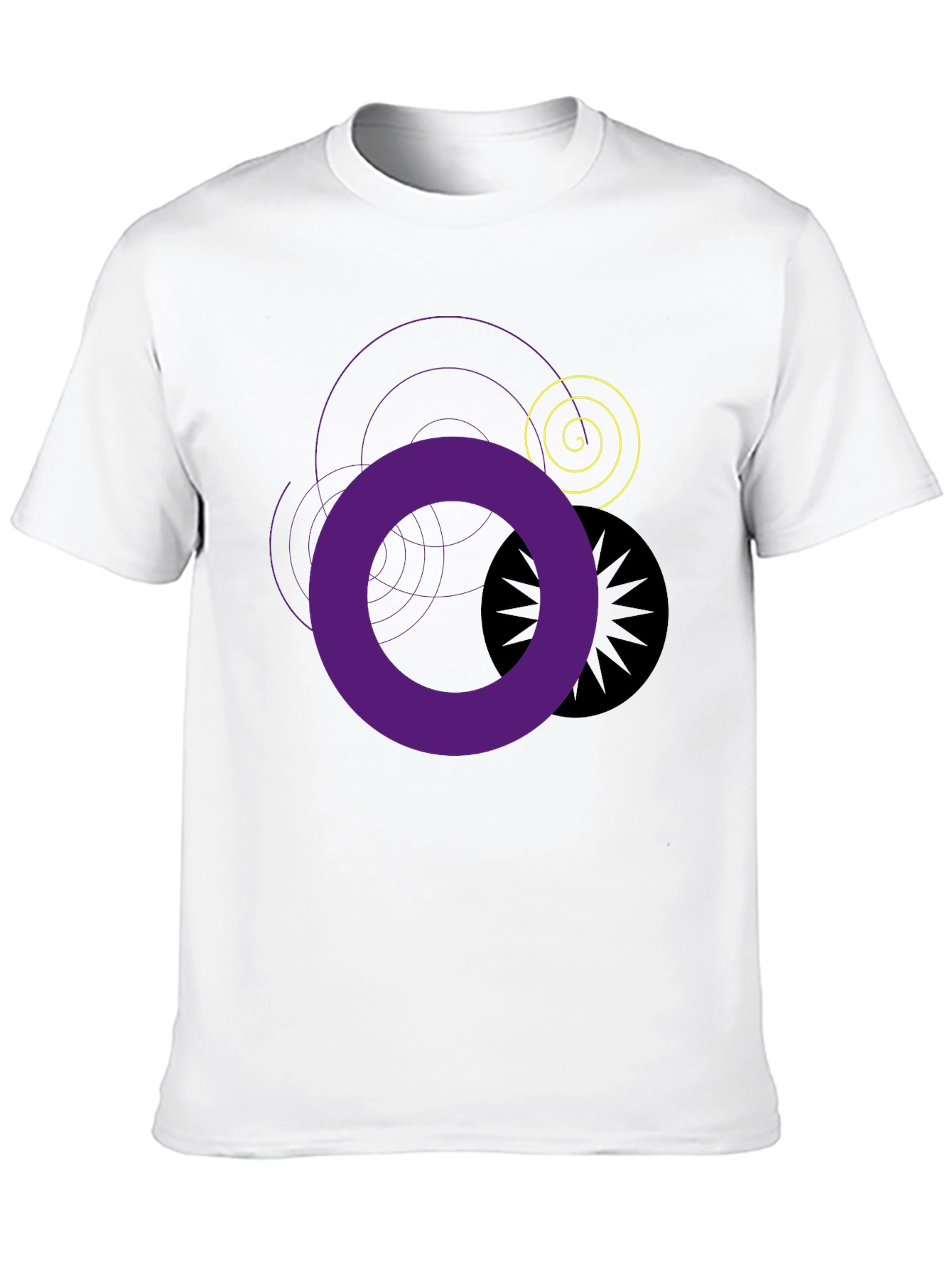 Abstract Graphic T-Shirt - Black