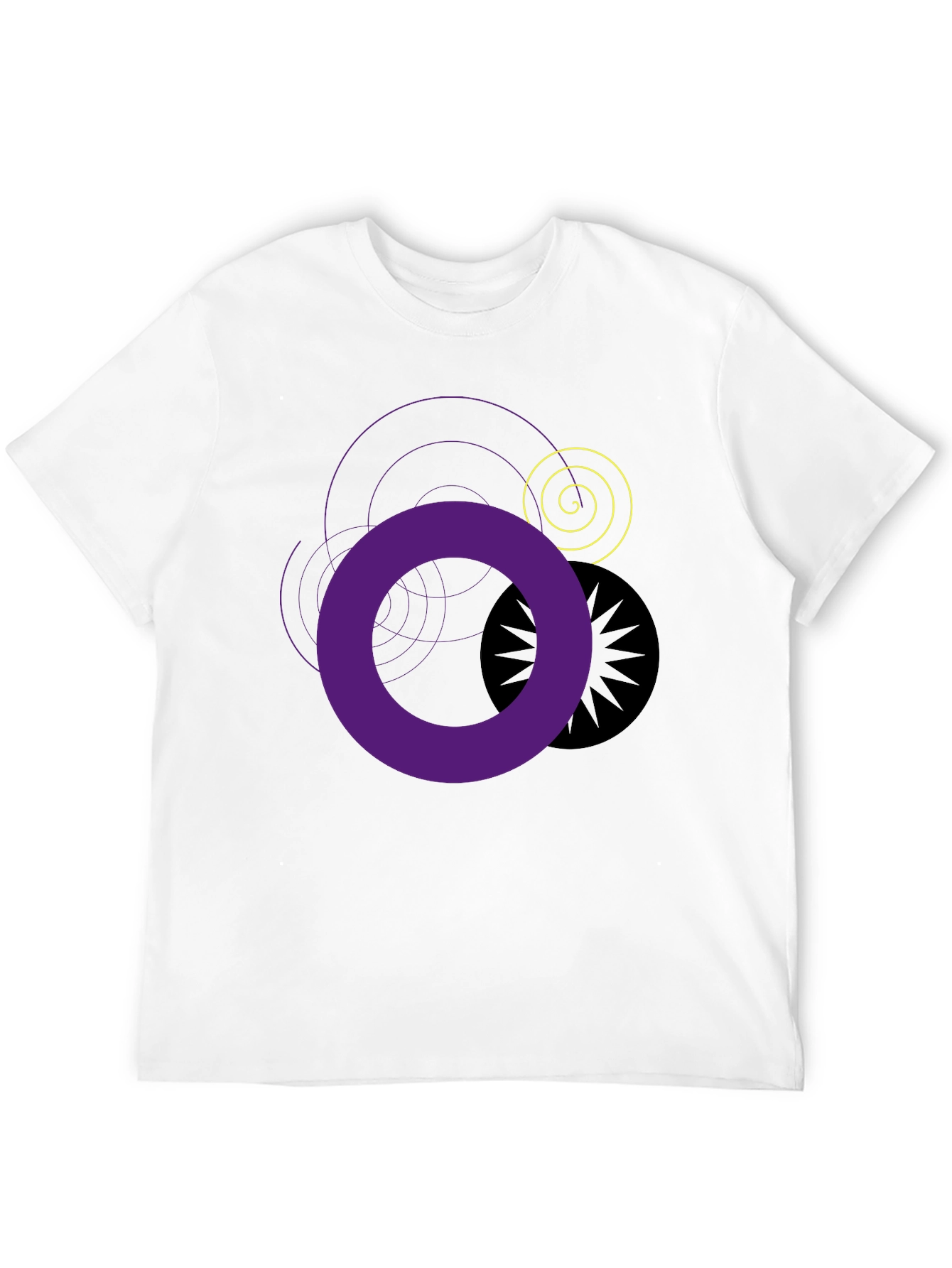 Abstract Graphic T-Shirt - Black