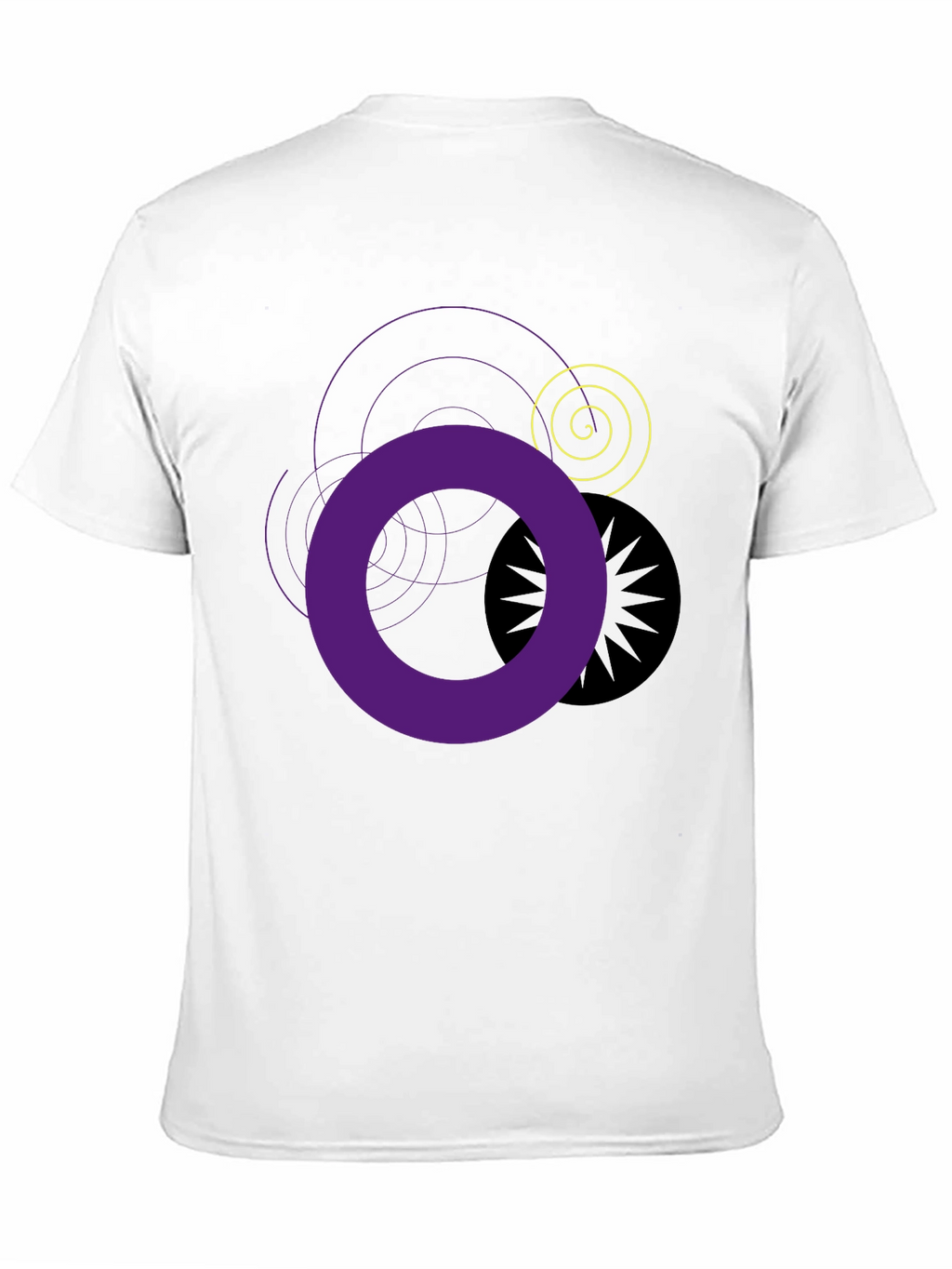 Abstract Graphic T-Shirt - Black