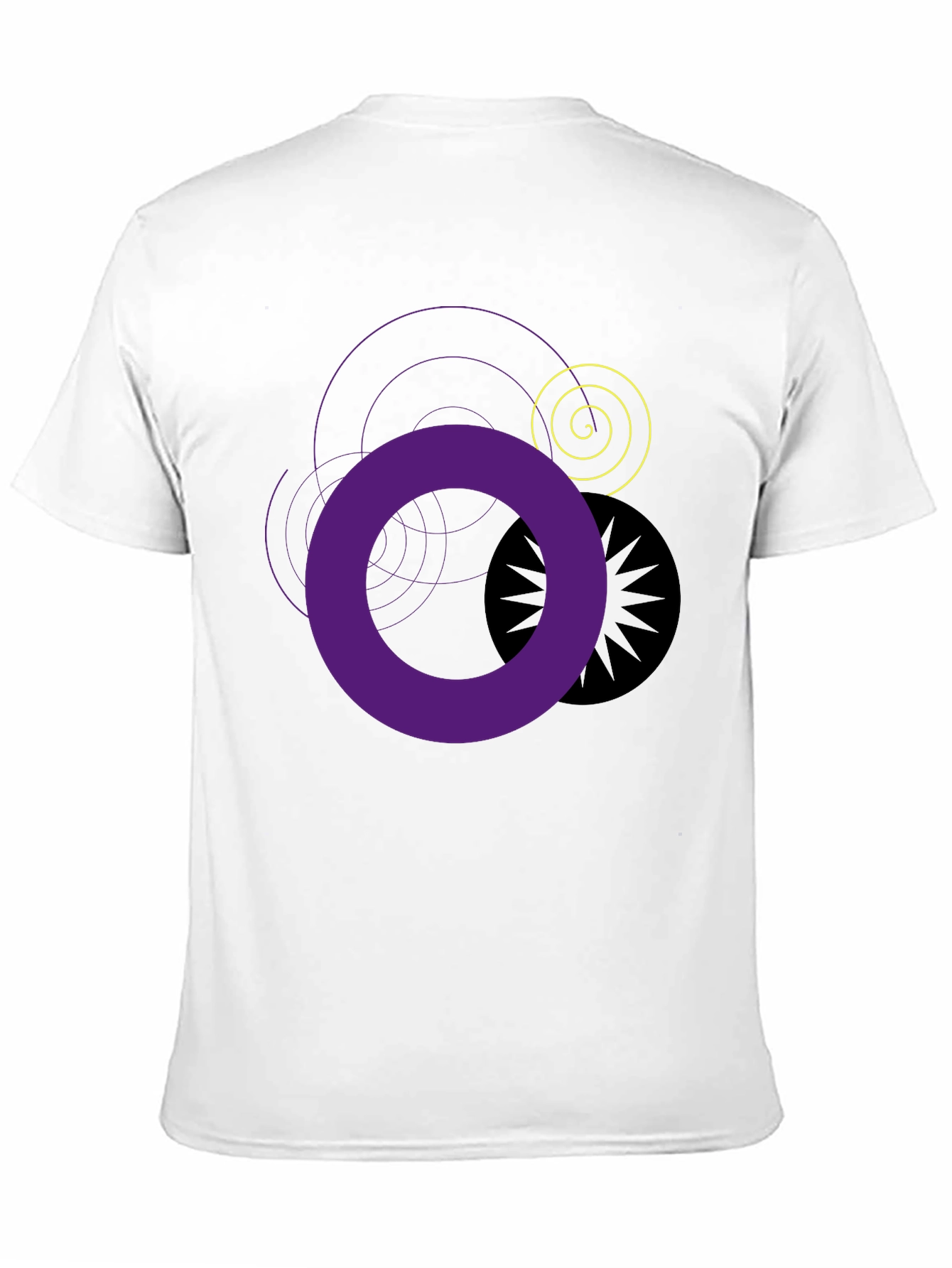 Abstract Graphic T-Shirt - Black
