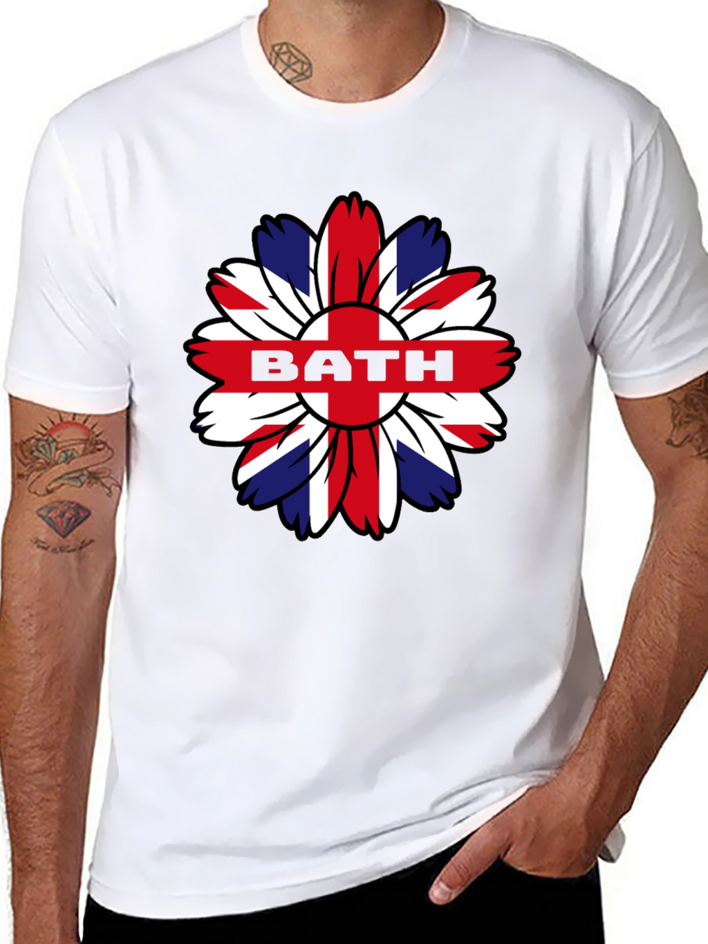 Union Jack Flower BATH Graphic T-Shirt