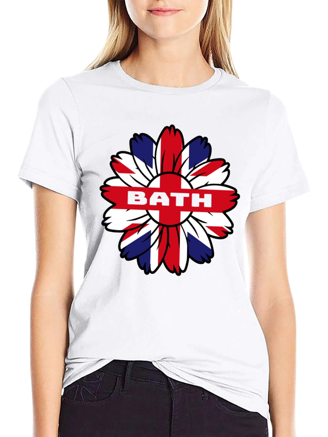 Union Jack Flower BATH Graphic T-Shirt