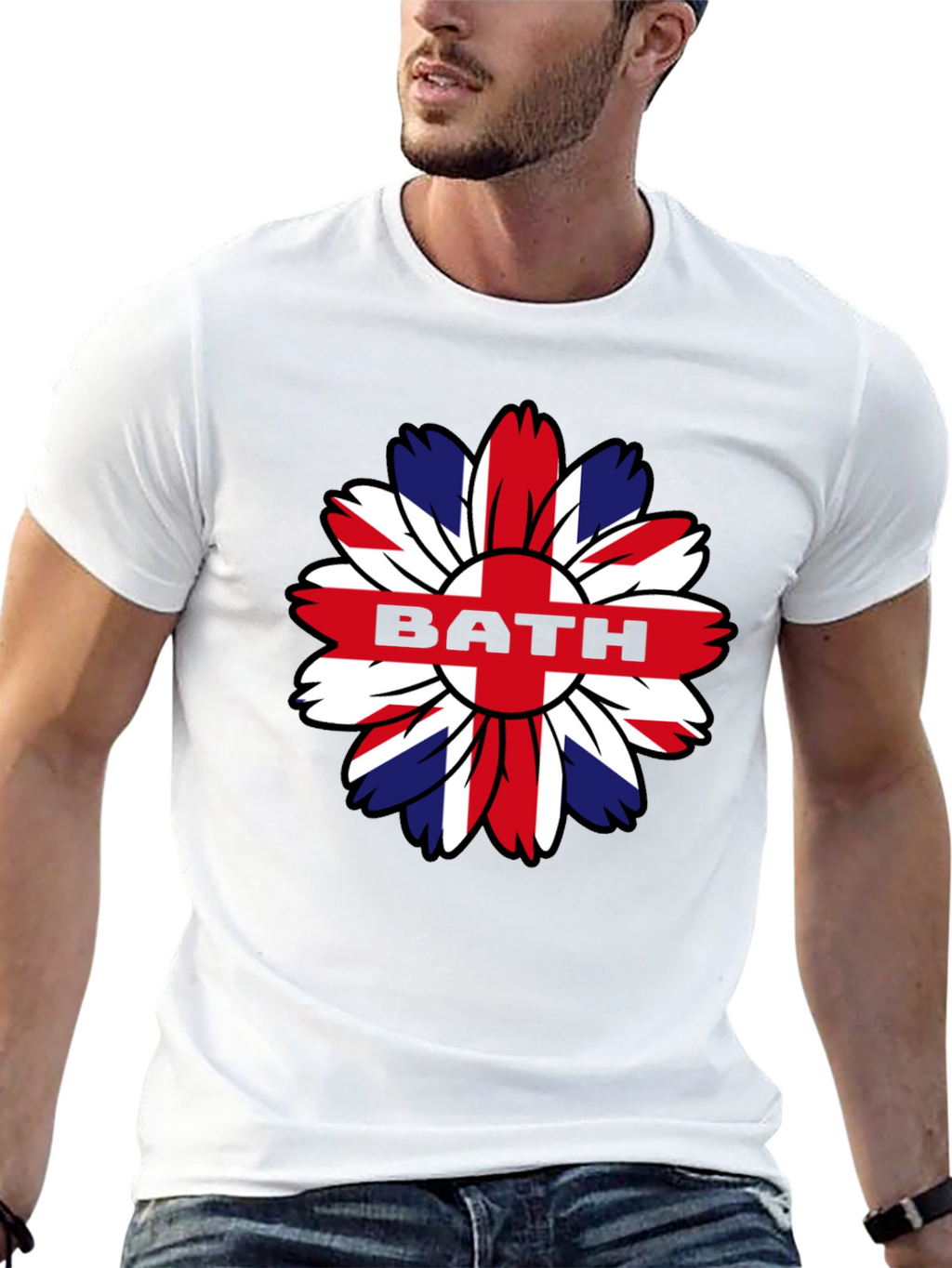 Union Jack Flower BATH Graphic T-Shirt