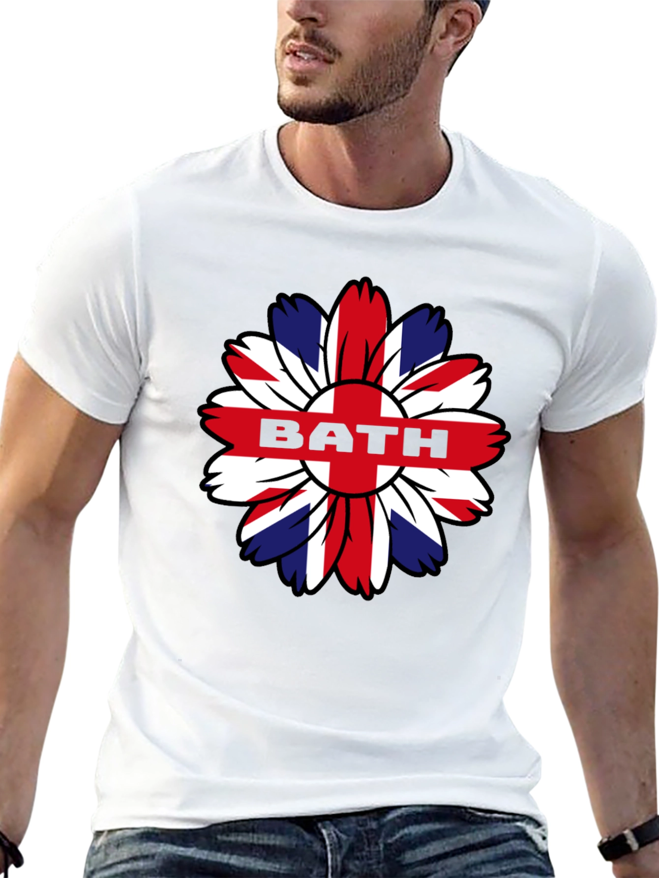 Union Jack Flower BATH Graphic T-Shirt
