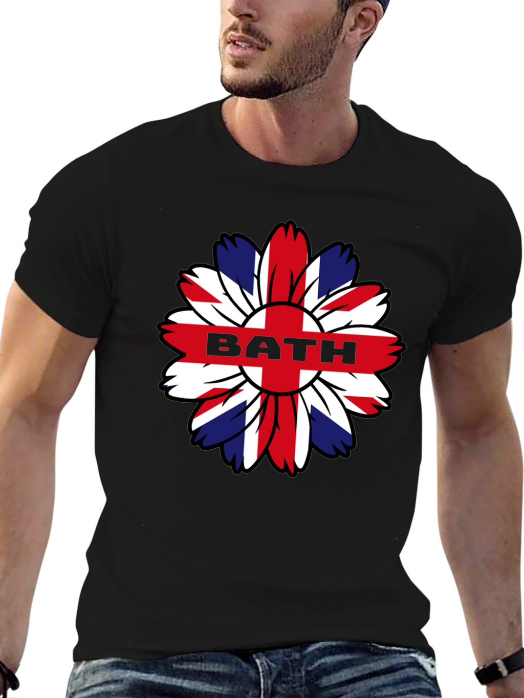 Union Jack Flower BATH Graphic T-Shirt