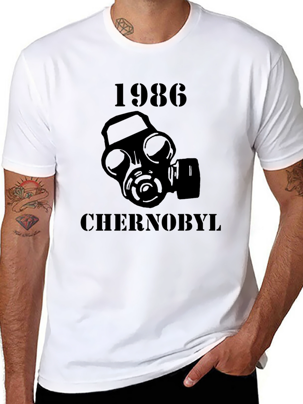 Chernobyl 1986 Gas Mask T-Shirt - Black