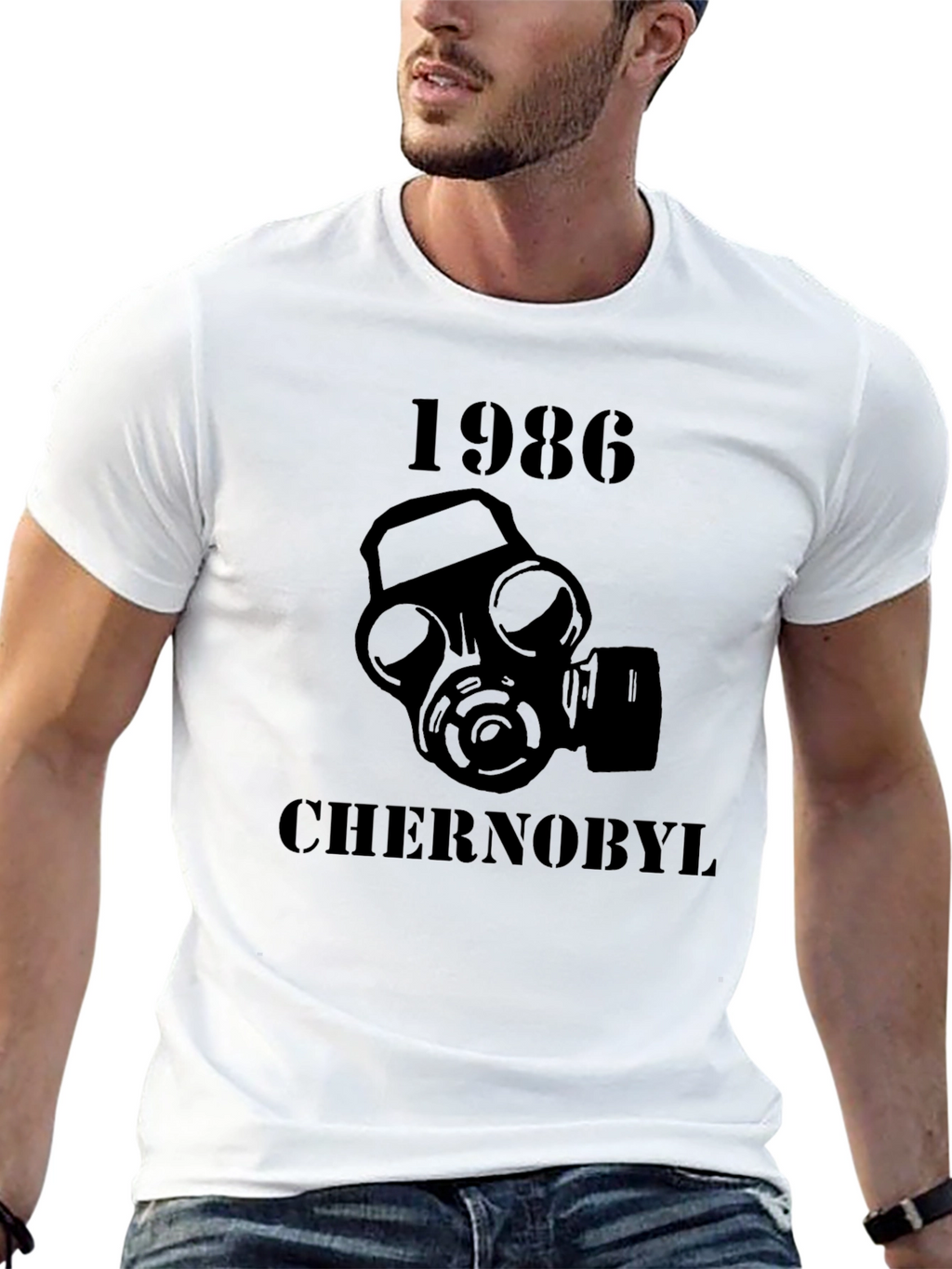 Chernobyl 1986 Gas Mask T-Shirt - Black