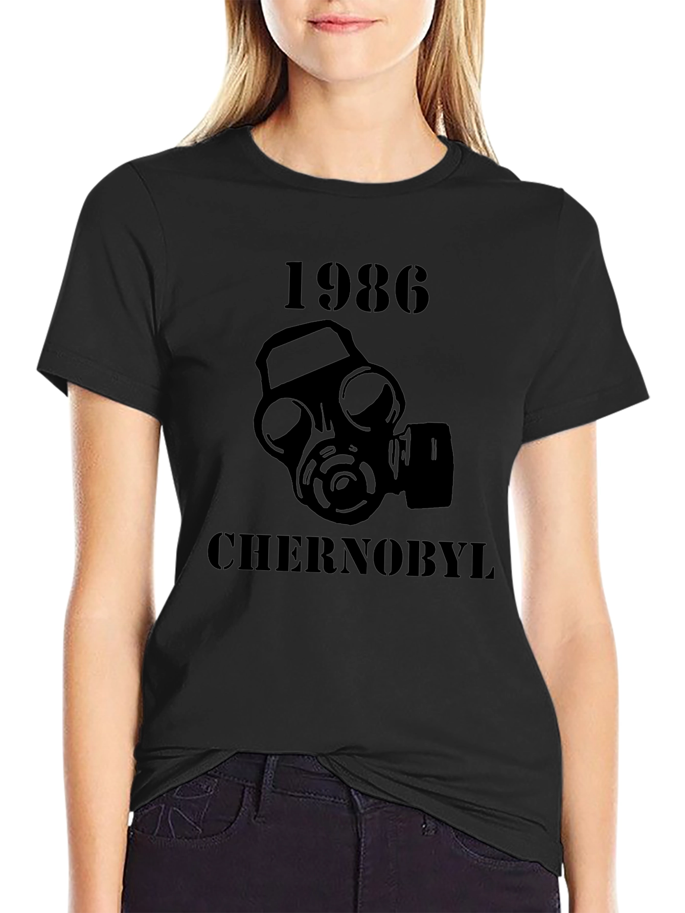 Chernobyl 1986 Gas Mask T-Shirt - Black