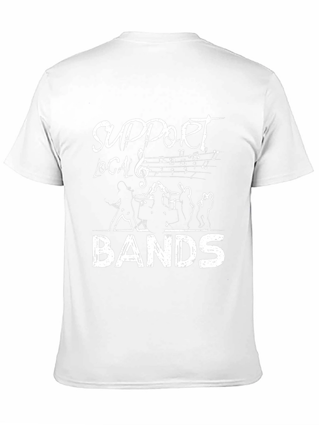 Support Local Bands Black Graphic Tee