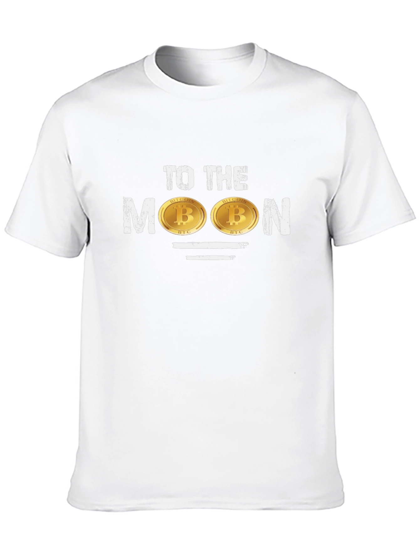 Bitcoin To The Moon Black Graphic T-Shirt